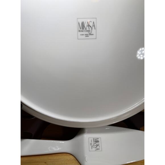 Mikasa Bone China Swiss Garden Japan Tulip Cake Pie Plate Platter & Server FX009 - Picture 3 of 7